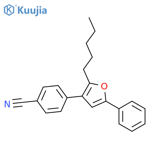 BENZONITRILE, 4-(2-PENTYL-5-PHENYL-3-FURANYL)- structure