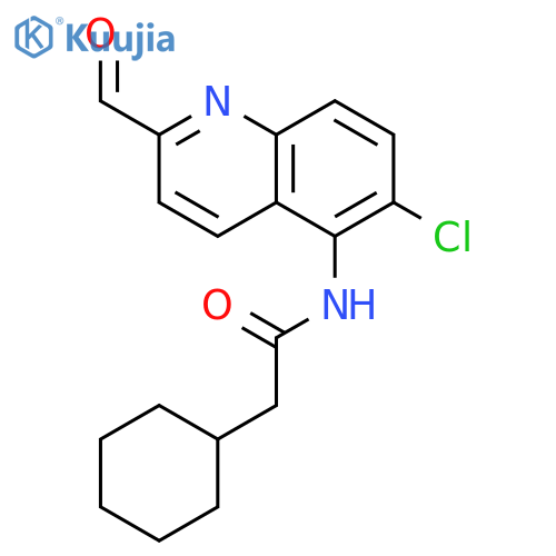 Cyclohexaneacetamide, N-(6-chloro-2-formyl-5-quinolinyl)- structure