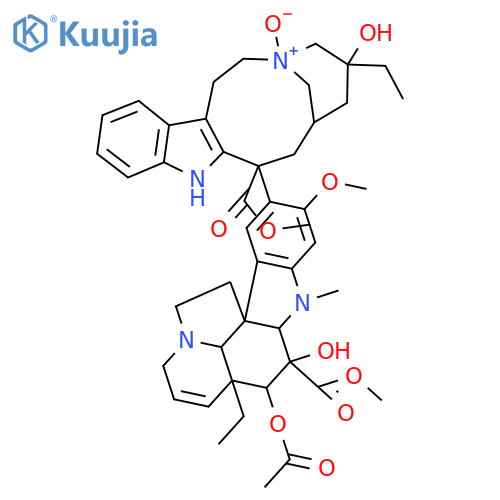Methyl 11-acetyloxy-12-ethyl-4-(17-ethyl-17-hydroxy-13-methoxycarbonyl-1-oxido-11-aza-1-azoniatetracyclo[13.3.1.04,12.05,10]nonadeca-4(12),5,7,9-tetraen-13-yl)-10-hydroxy-5-methoxy-8-methyl-8,16-diazapentacyclo[10.6.1.01,9.02,7.016,19]nonadeca-2,4,6,13-tetraene-10-carboxylate structure
