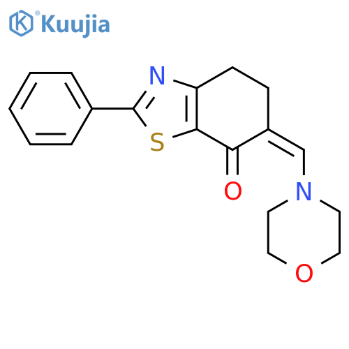 (6E)-6-(morpholin-4-ylmethylidene)-2-phenyl-4,5-dihydro-1,3-benzothiazol-7-one structure