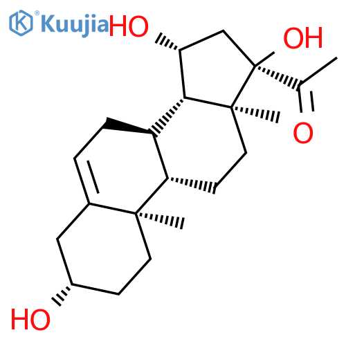 (3b,15b)-3,15,17-trihydroxy-Pregn-5-en-20-one structure