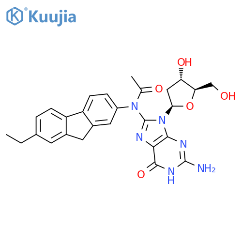 Guanosine, 8-[acetyl(7-ethyl-9H-fluoren-2-yl)amino]-2'-deoxy- structure