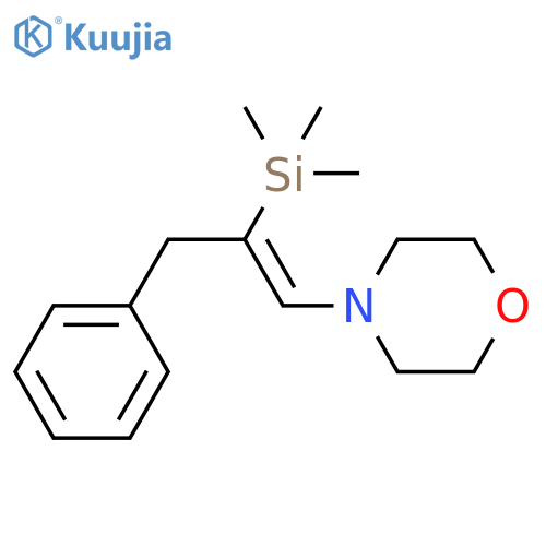 Z-1-morpholino-2-trimethylsilyl-3-phenylpropene structure