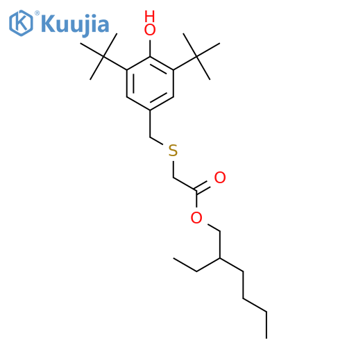 2-ethylhexyl [[[3,5-bis(1,1-dimethylethyl)-4-hydroxyphenyl]methyl]thio]acetate structure