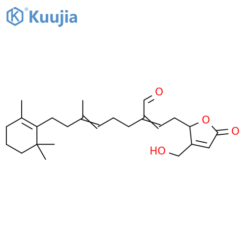 5-Octenal,2-[2-[2,5-dihydro-3-(hydroxymethyl)-5-oxo-2-furanyl]ethylidene]-6-methyl-8-(2,6,6-trimethyl-1-cyclohexen-1-yl)- structure
