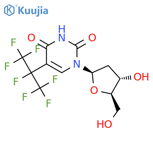 Uridine, 2'-deoxy-5-[1,2,2,2-tetrafluoro-1-(trifluoromethyl)ethyl]- structure