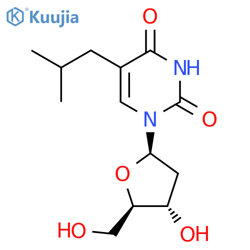 Uridine, 2'-deoxy-5-(2-methylpropyl)- structure