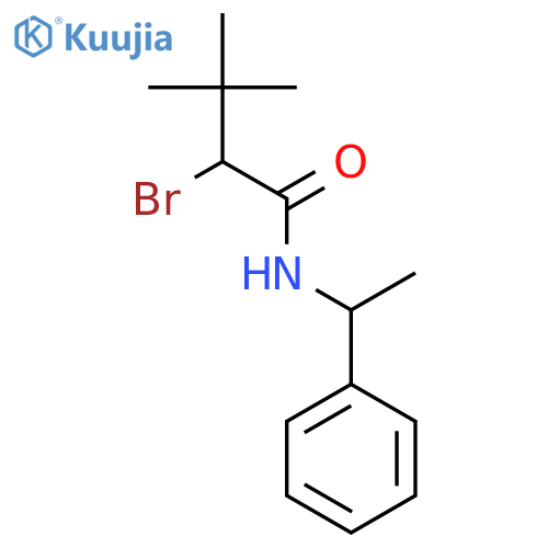 2-Bromo-3,3-dimethyl-N-(1-phenylethyl)butanamide structure