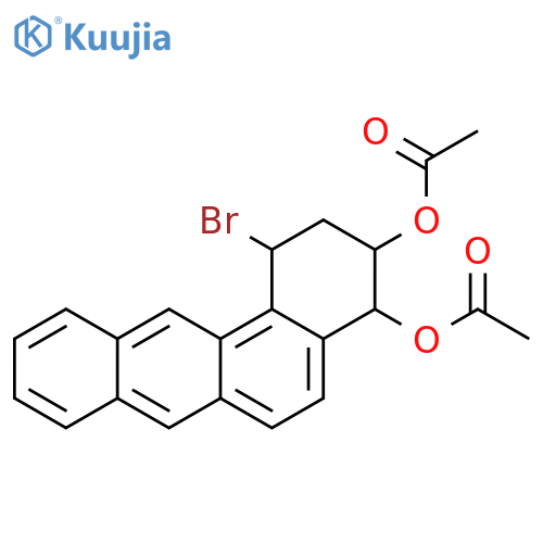 1-bromo-1,2,3,4-tetrahydrotetraphene-3,4-diyl diacetate structure