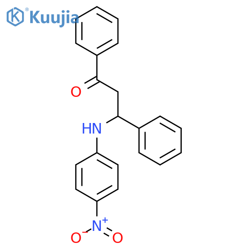 1-PROPANONE, 3-[(4-NITROPHENYL)AMINO]-1,3-DIPHENYL- structure