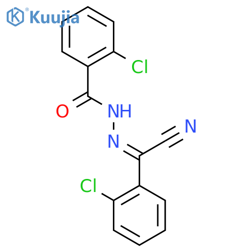 (1Z)-2-chloro-N-[(2-chlorobenzoyl)amino]benzenecarboximidoyl cyanide structure