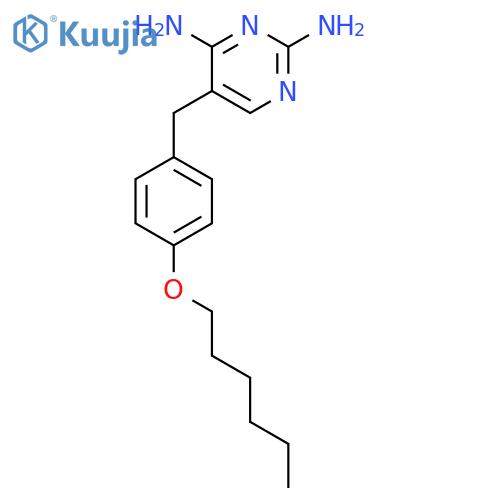 2,4-Pyrimidinediamine, 5-[[4-(hexyloxy)phenyl]methyl]- structure