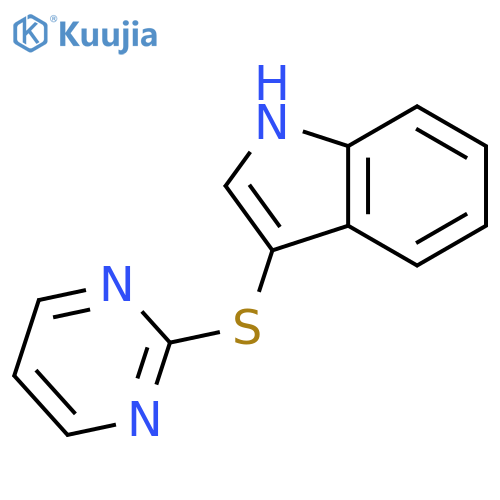 1H-Indole, 3-(2-pyrimidinylthio)- structure