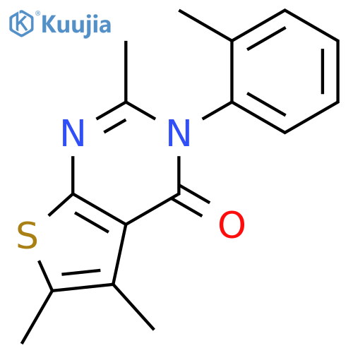 THIENO[2,3-D]PYRIMIDIN-4(3H)-ONE, 2,5,6-TRIMETHYL-3-(2-METHYLPHENYL)- structure