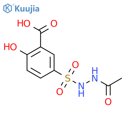 BENZOIC ACID, 5-[(2-ACETYLHYDRAZINO)SULFONYL]-2-HYDROXY- structure