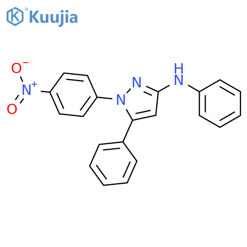 1H-Pyrazol-3-amine, 1-(4-nitrophenyl)-N,5-diphenyl- structure