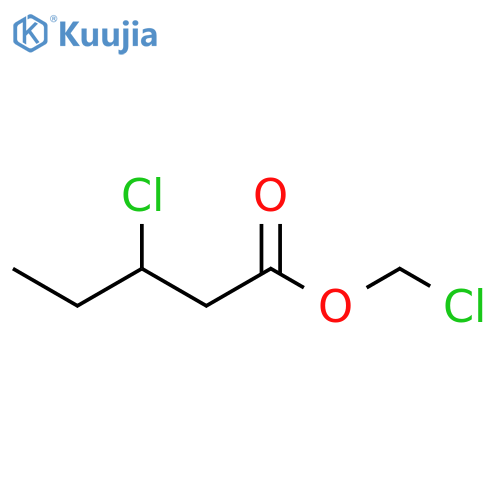 Pentanoic acid, 3-chloro-, chloromethyl ester structure