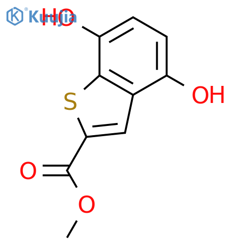 Benzo[b]thiophene-2-carboxylic acid, 4,7-dihydroxy-, methyl ester structure