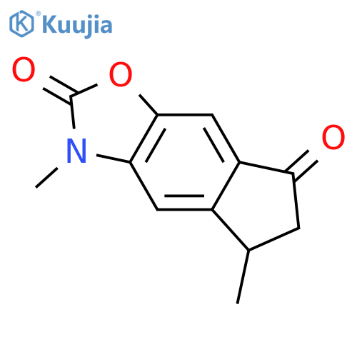 2H-Indeno[5,6-d]oxazole-2,7(3H)-dione, 5,6-dihydro-3,5-dimethyl- structure