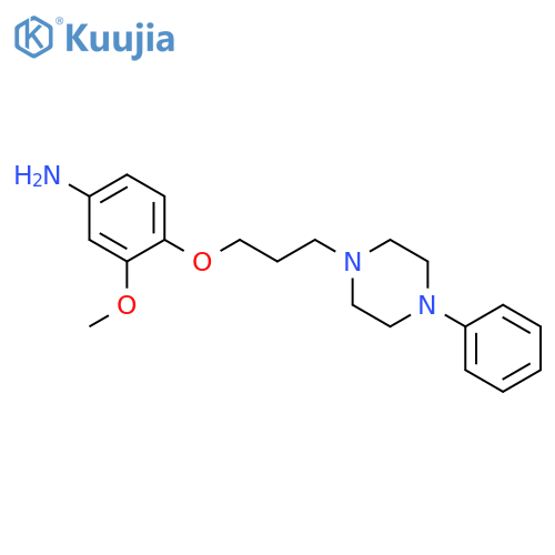 Benzenamine, 3-methoxy-4-[3-(4-phenyl-1-piperazinyl)propoxy]- structure