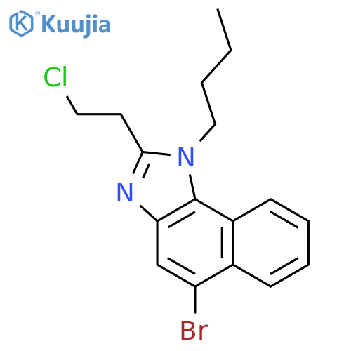 1H-Naphth[1,2-d]imidazole, 5-bromo-1-butyl-2-(2-chloroethyl)- structure