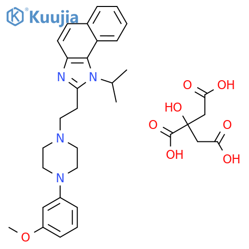 2-{2-[4-(3-methoxyphenyl)piperazin-1-yl]ethyl}-1-(1-methylethyl)-1H-naphtho[1,2-d]imidazole 2-hydroxypropane-1,2,3-tricarboxylate (salt) structure