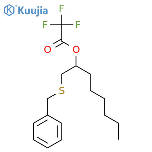 ACETIC ACID, TRIFLUORO-, 1-[[(PHENYLMETHYL)THIO]METHYL]HEPTYL ESTER structure