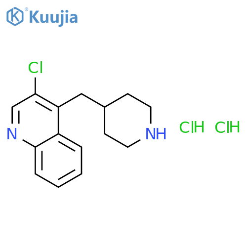 3-chloro-4-(piperidin-4-ylmethyl)quinoline dihydrochloride structure