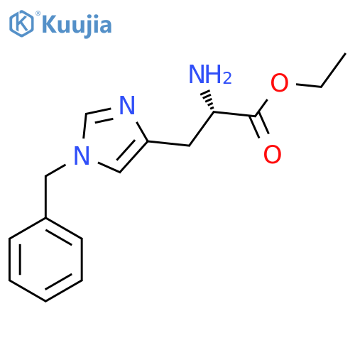 Ethyl (2S)-2-amino-3-(1-benzylimidazol-4-yl)propanoate structure