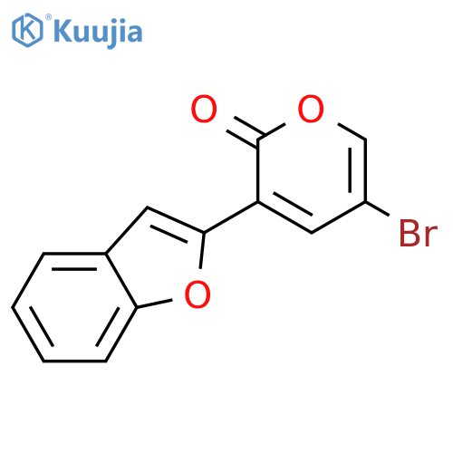 2H-PYRAN-2-ONE, 3-(2-BENZOFURANYL)-5-BROMO- structure