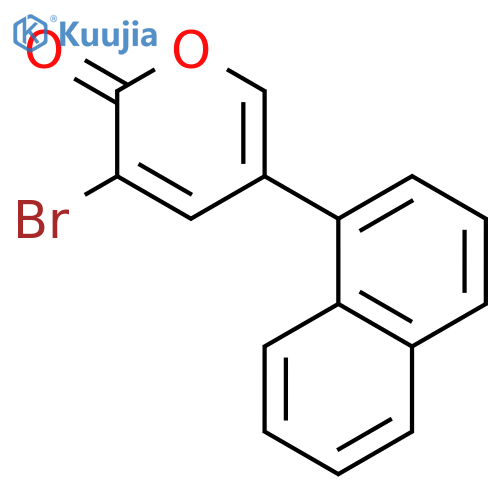 2H-PYRAN-2-ONE, 3-BROMO-5-(1-NAPHTHALENYL)- structure