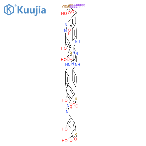 Cuprate(4-),[μ-[[7,7'-[[6-(phenylimino)-1,3,5-triazine-2,4-diyl]diimino]bis[4-hydroxy-3-[(2-hydroxy-5-sulfophenyl)azo]-2-naphthalenesulfonato]](8-)]] di-,tetrasodium structure