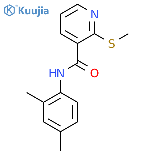 N-(2,4-dimethylphenyl)-2-(methylsulfanyl)pyridine-3-carboxamide structure
