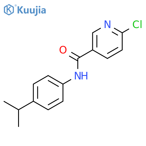 6-chloro-N-4-(propan-2-yl)phenylpyridine-3-carboxamide structure