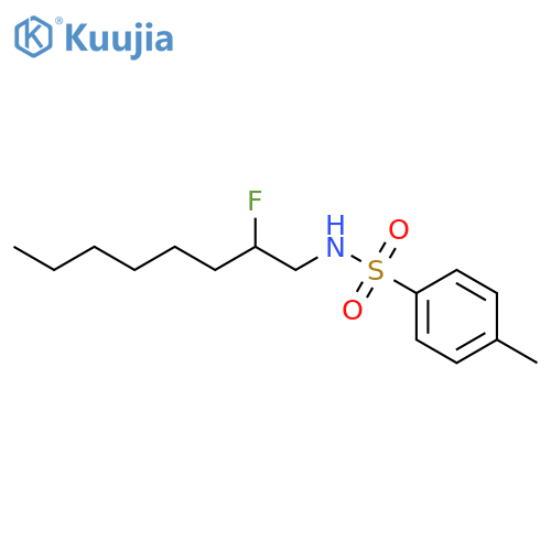 Benzenesulfonamide, N-(2-fluorooctyl)-4-methyl- structure