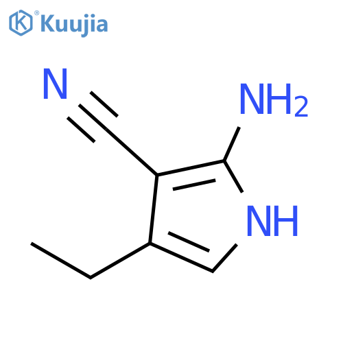 2-amino-4-ethyl-1H-pyrrole-3-carbonitrile structure