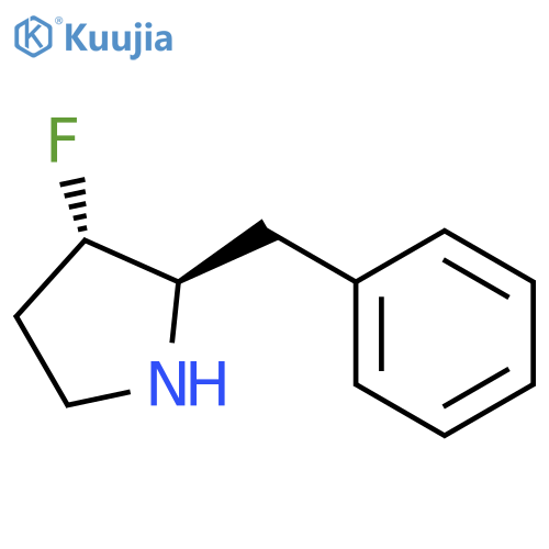 Pyrrolidine, 3-fluoro-2-(phenylmethyl)-, (2R,3S)- structure