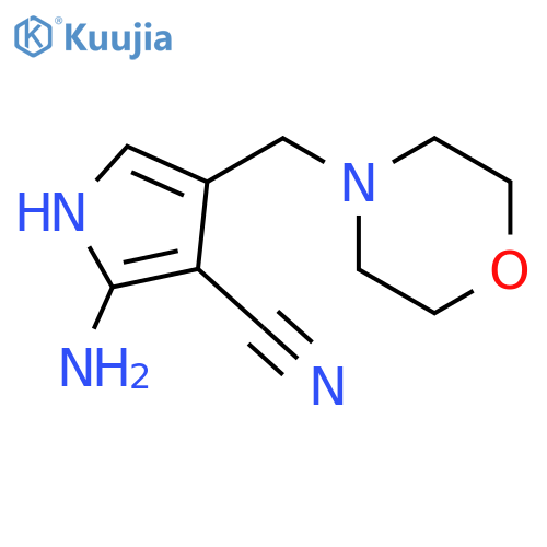 1H-Pyrrole-3-carbonitrile, 2-amino-4-(4-morpholinylmethyl)- structure
