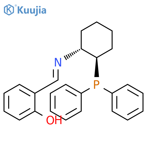 Phenol, 2-[(E)-[[(1R,2R)-2-(diphenylphosphino)cyclohexyl]imino]methyl]- structure