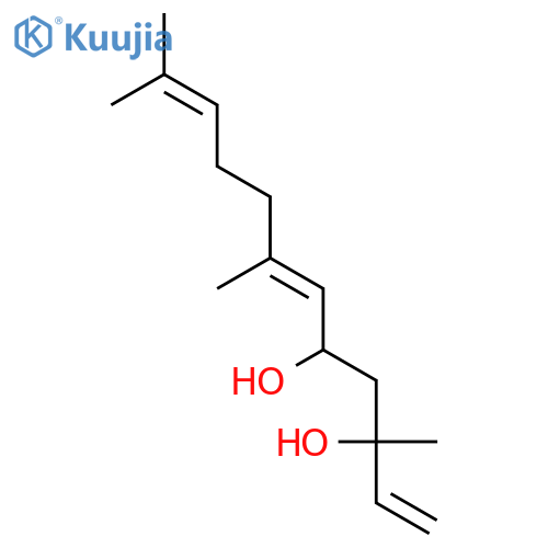 (E)-3,7,11-trimethyl-1,6,10-dodecatriene-3,5-diol structure