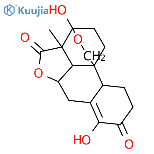 (3S)-3a,5aβ,6,10,10aα,10cβ-Hexahydro-3α,7-dihydroxy-3aβ-methyl-4H-3,10bβ-ethano-1H,3H-benzo[h]furo[4,3,2-de]-2-benzopyran-4,8(9H)-dione structure