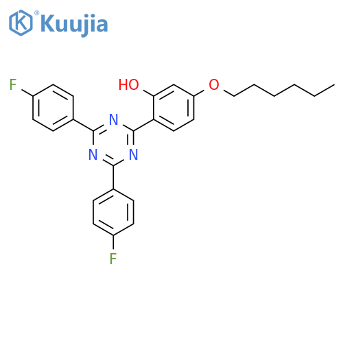 PHENOL, 2-[4,6-BIS(4-FLUOROPHENYL)-1,3,5-TRIAZIN-2-YL]-5-(HEXYLOXY)- structure
