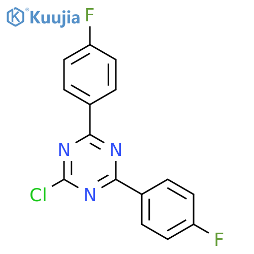 2-chloro-4,6-bis(4-fluorophenyl)-1,3,5-Triazine structure