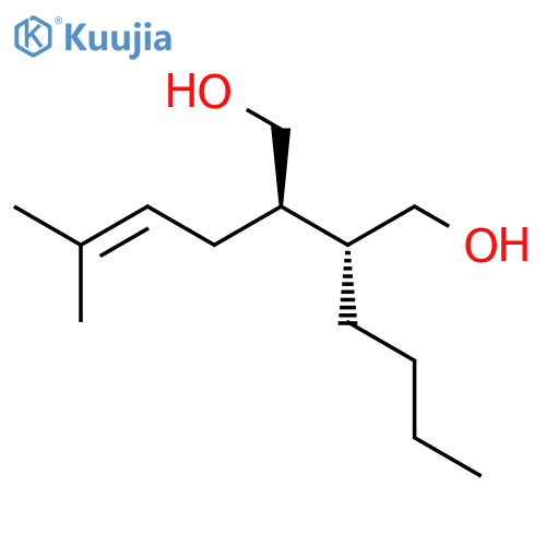 1,4-Butanediol, 2-butyl-3-(3-methyl-2-butenyl)-, (2R,3R)- structure