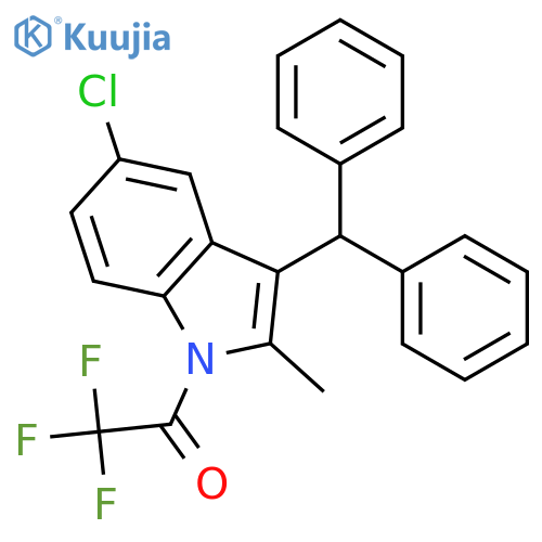 1H-Indole, 5-chloro-3-(diphenylmethyl)-2-methyl-1-(trifluoroacetyl)- structure