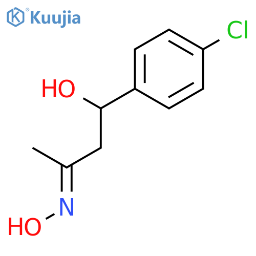 2-Butanone, 4-(4-chlorophenyl)-4-hydroxy-, oxime structure