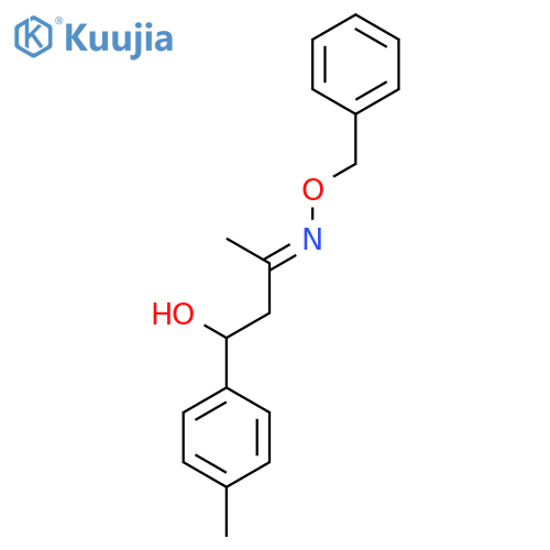 2-BUTANONE, 4-HYDROXY-4-(4-METHYLPHENYL)-, O-(PHENYLMETHYL)OXIME structure