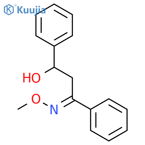 1-PROPANONE, 3-HYDROXY-1,3-DIPHENYL-, O-METHYLOXIME structure