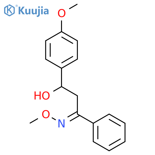 1-PROPANONE, 3-HYDROXY-3-(4-METHOXYPHENYL)-1-PHENYL-, O-METHYLOXIME structure