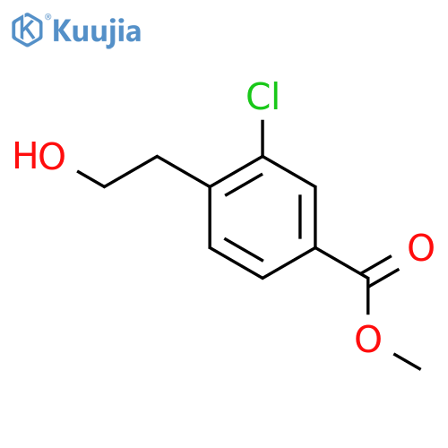 BENZOIC ACID, 3-CHLORO-4-(2-HYDROXYETHYL)-, METHYL ESTER structure